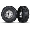 Traxxas 8177 Canyon Trail Tires & Chrome Wheels 1.9" for 8255A (2)