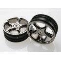 Traxxas 2473A Wheels Tracers 2,2" Black Chrome 2WD Front (2)