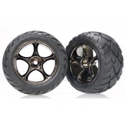 Traxxas 2478A Tires & Wheels 2,2" Anaconda/Tracer Black Chrome Rear (2)