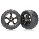 Traxxas 2478A Tires & Wheels 2,2" Anaconda/Tracer Black Chrome Rear (2)