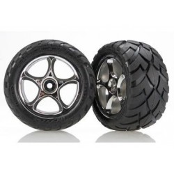 Traxxas 2478R Tires & Wheels 2,2" Anaconda/Tracer Chrome Rear (2)