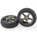 Traxxas 2479A Tires & Wheels Anaconda/Tracer Black Chrome 2WD Front (2)