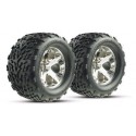 Traxxas 3668 Tires & Wheels Talon/All-Star Chrome 2.8" (2)