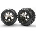 Traxxas 3668A Tires & Wheels Talon/All-Star Black Chrome 2.8 TSM (2)