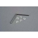 Suspension pins, 2.5x29mm (king pins) w/ e-clips (2) (strengthens caster blocks)