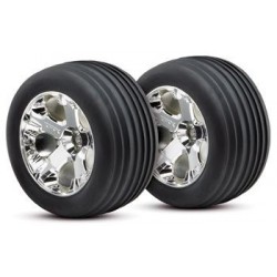 Traxxas 3771 Tires & Wheels Ribbed/All-Star Chrome 2,8" (2)