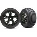 Traxxas 3771A Tires & Wheels Ribbed/All-Star Black Chrome 2,8" (2)