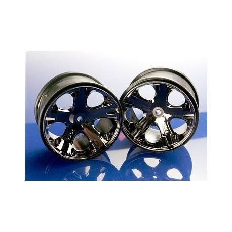 Traxxas 3772A Wheels All-Star 2.8" Black Chrome (2)