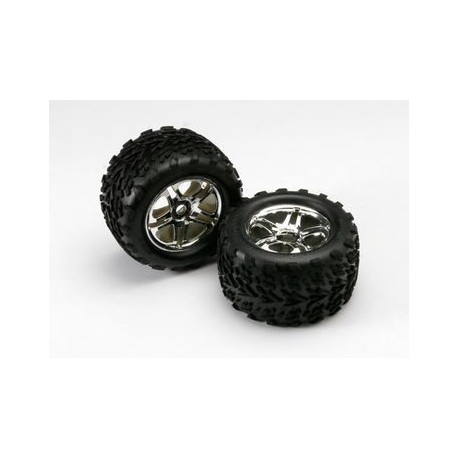 Traxxas 5174R Tires & Wheels Talon/SS Chrome (17mm) 3,8" (2)