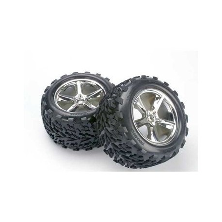 Traxxas 5374 Tires & Wheels Talon/Gemini Chrome (14mm) 3,8" (2)