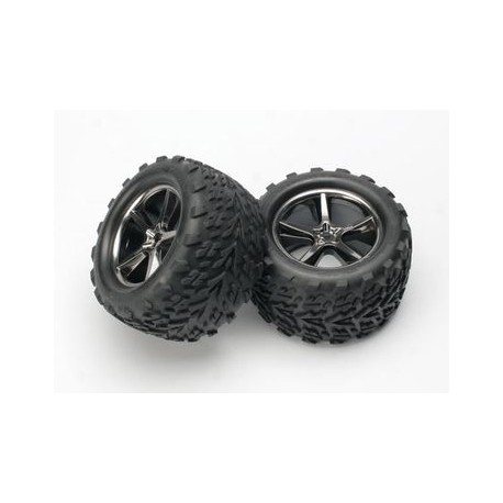 Traxxas 5374A Tires & Wheels Talon/Gemini Black Chrome (14mm) 3,8" (2)