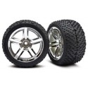 Traxxas 5573 Tires & Wheels Victory/ Twin-Spoke (Nitro Rear) 2.8" (2)