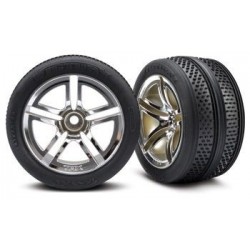 Traxxas 5575 Tires & Wheels Victory/ Twin-Spoke (Nitro Front) 2.8" (2)
