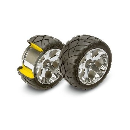 Traxxas 5576R Tires & Wheels Anaconda/All-Star Chrome 2,8" (2)