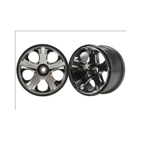 Traxxas 5577A Wheels All-Star Black Chrome (Nitro Front) 2.8" (2)