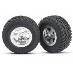 Traxxas 5873 Tires & Wheels SCT/SCT, 4WD/2WD Rear (2)