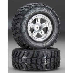 Traxxas 5880 Tires & Wheels, Kumho/SCT, 4WD/2WD Rear (2)