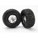 Traxxas 5882 Tires & Wheels, Kumho/Split-Spoke, 2WD Front (2)