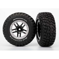 Traxxas 5883 Tires & Wheels, BFGoodrich/Split-Spoke, 4WD/2WD Rear (2)