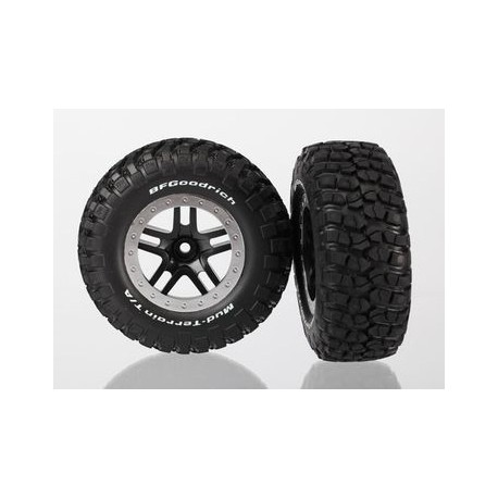 Traxxas 5885 Tires & Wheels, BFGoodrich/Split-Spoke, 2WD Front (2)