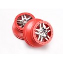 Traxxas 6872A Wheels SCT Split-Spoke Red 2,2/3,0" 4WD/2WD Rear (2)