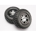 Traxxas 6873 Tires & Wheels, Goodrich/Split-Spoke, 4WD/2WD Rear (TSM) (2)