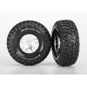 Traxxas 6873X Tires & Wheels, Goodrich S1/Split-Spoke, 4WD/2WD Rear (2