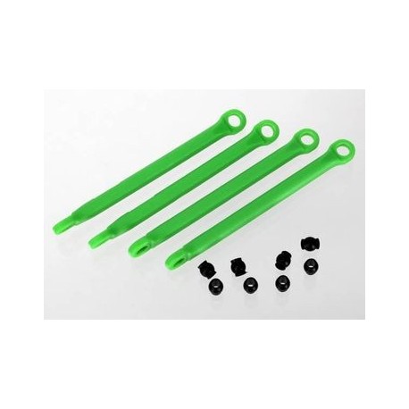 Traxxas 7118G Push rod (molded composite) (green) (4)/ hollow balls (8)