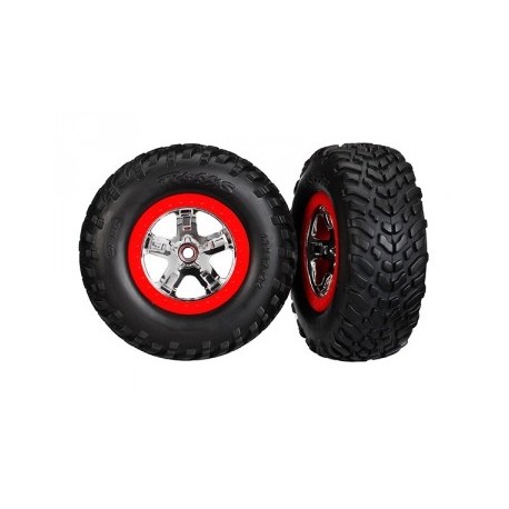 Traxxas 5887 Tires & wheels, SCT/SCT, 4WD/2WD Rear (TSM) (2)