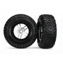 Traxxas 5889R Tires & Wheels, SCT S1/Split-Spoke, 4WD/2WD Rear (TSM) (2)
