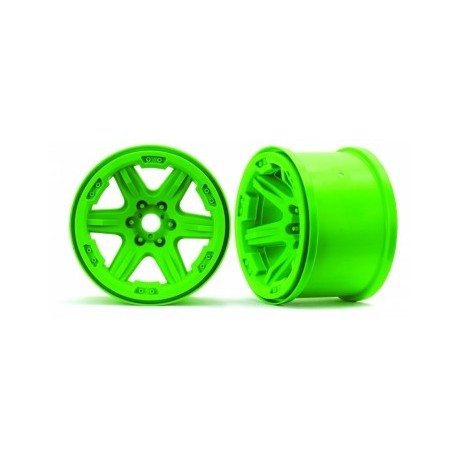 Traxxas 8671G Wheels Carbide 3.8" Green 17mm (2)