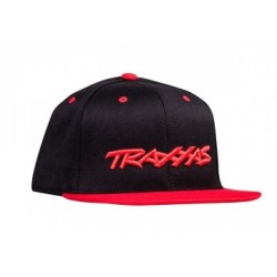 Traxxas 1183-BLR Snap Hat Flat Bill Black/Red Traxxas Logo Flexfit