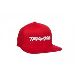 Traxxas 1183-RED Snap Hat Flat Bill Red Traxxas Logo