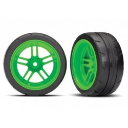Traxxas 8374G Tires & Wheels Response 1,9" Touring Green Rear VXL (2)