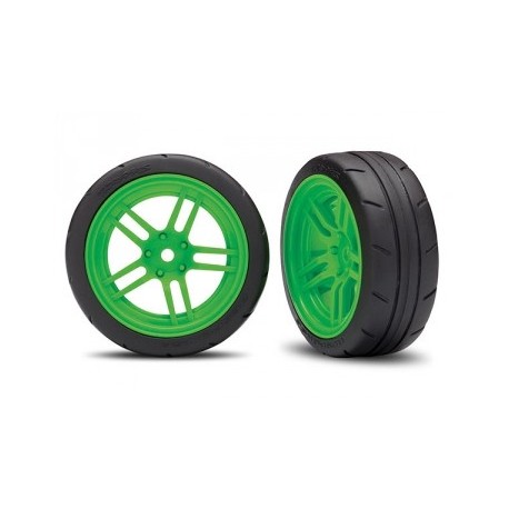 Traxxas 8373G Tires & Wheels Response 1,9" Touring Green Front VXL (2)
