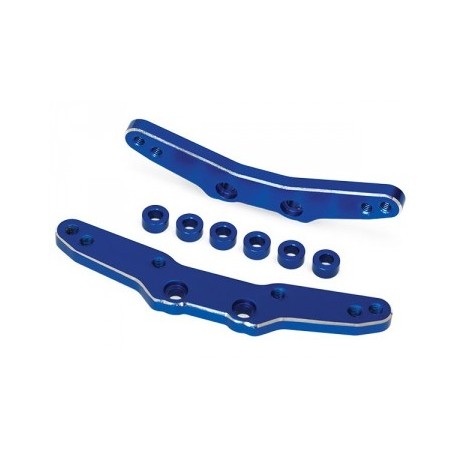 Traxxas 8338X Shock Towers Front and Rear Alu Blue