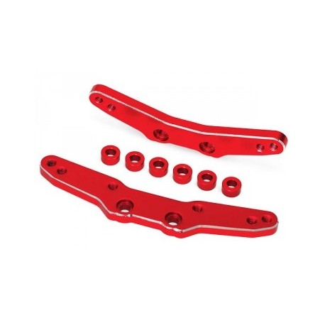 Traxxas 8338R Shock Towers Front and Rear Alu Red