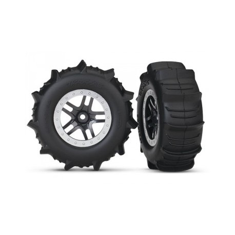 Traxxas 5891 Tires & Wheels Paddel/ Split-Spoke 2,2/3,0" TSM (2)