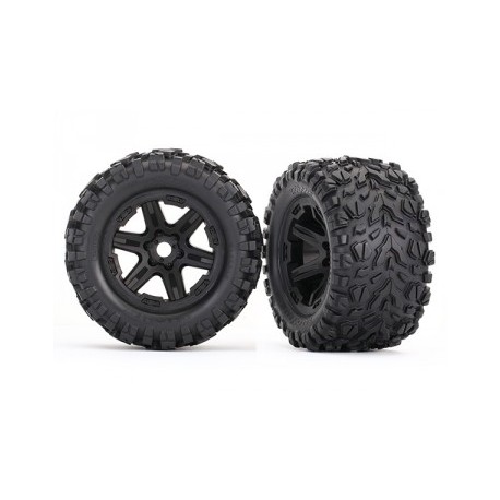 Traxxas 8672 Tires & Wheels 3,8" Talon EXT on Carbide Black 17mm (2)