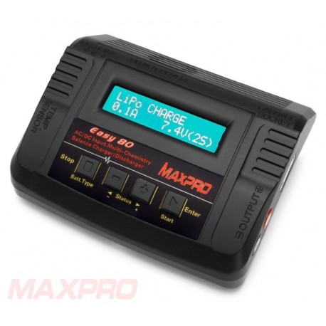 Multi-lader Easy-80 MaxPro 80W - LiFe, LiPo, NiMh,Li-Ion, NiCd - mange stik