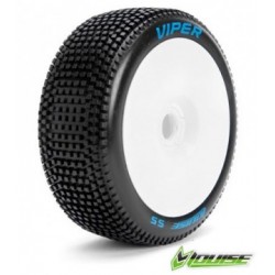 Tire & Wheel B-VIPER 1/8 Buggy Super Soft White (2)