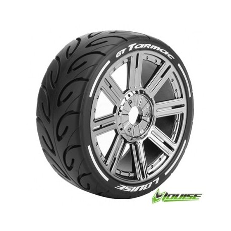 Tires & Wheels GT-TARMAC 1/8 GT Soft (MFT) Black Chrome (2)