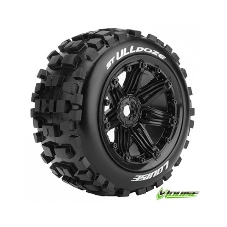 Tires & Wheels ST-ULLDOZE 1/8 Truck (Beadlock) Black (2)