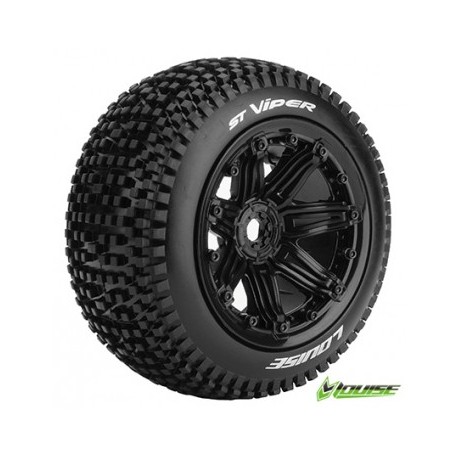 Tires & Wheels ST-VIPER 1/8 Truck (Beadlock) Black (2)