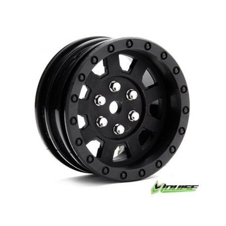 Wheel Crawler 1.9" Black (2) FRONT & REAR