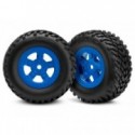 TRAXXAS 7674 Tires& Wheels SCT Blue 1/18 (2)