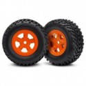 TRAXXAS 7674A Tires & Wheels SCT Orange (2)