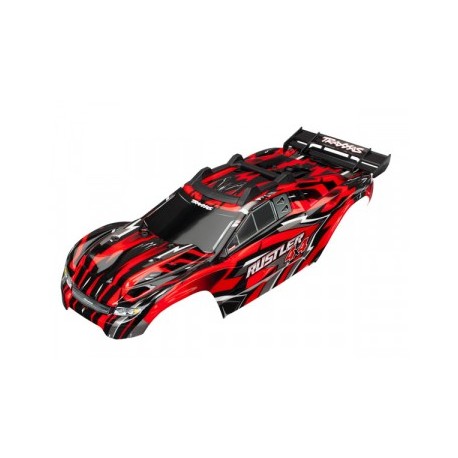 Traxxas TRX6718 Body Rustler 4x4 Red (Complete with Body Mounts)