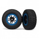 Traxxas TRX5885A Tires & Wheels BFGoodrich/S-Spoke Black-Blue 2WD Front (2)