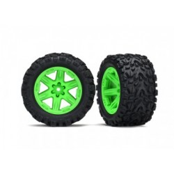 Traxxas TRX6773G Tires & Wheels Talon Extreme/RXT Green 2.8" 4WD TSM (2)